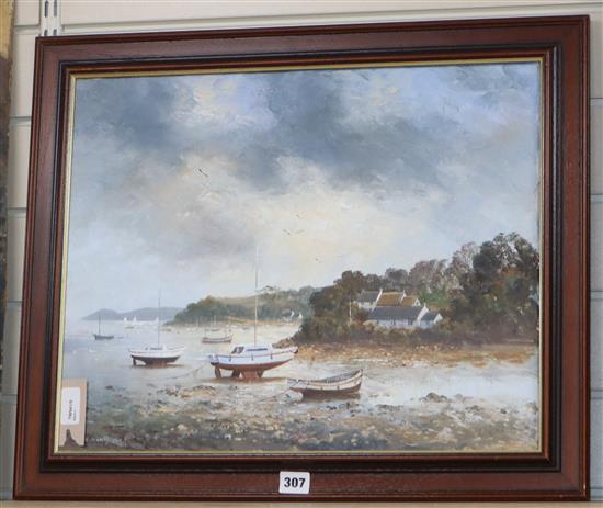 Richard Blowey (b. 1947), Helford River, signed, oil on canvas